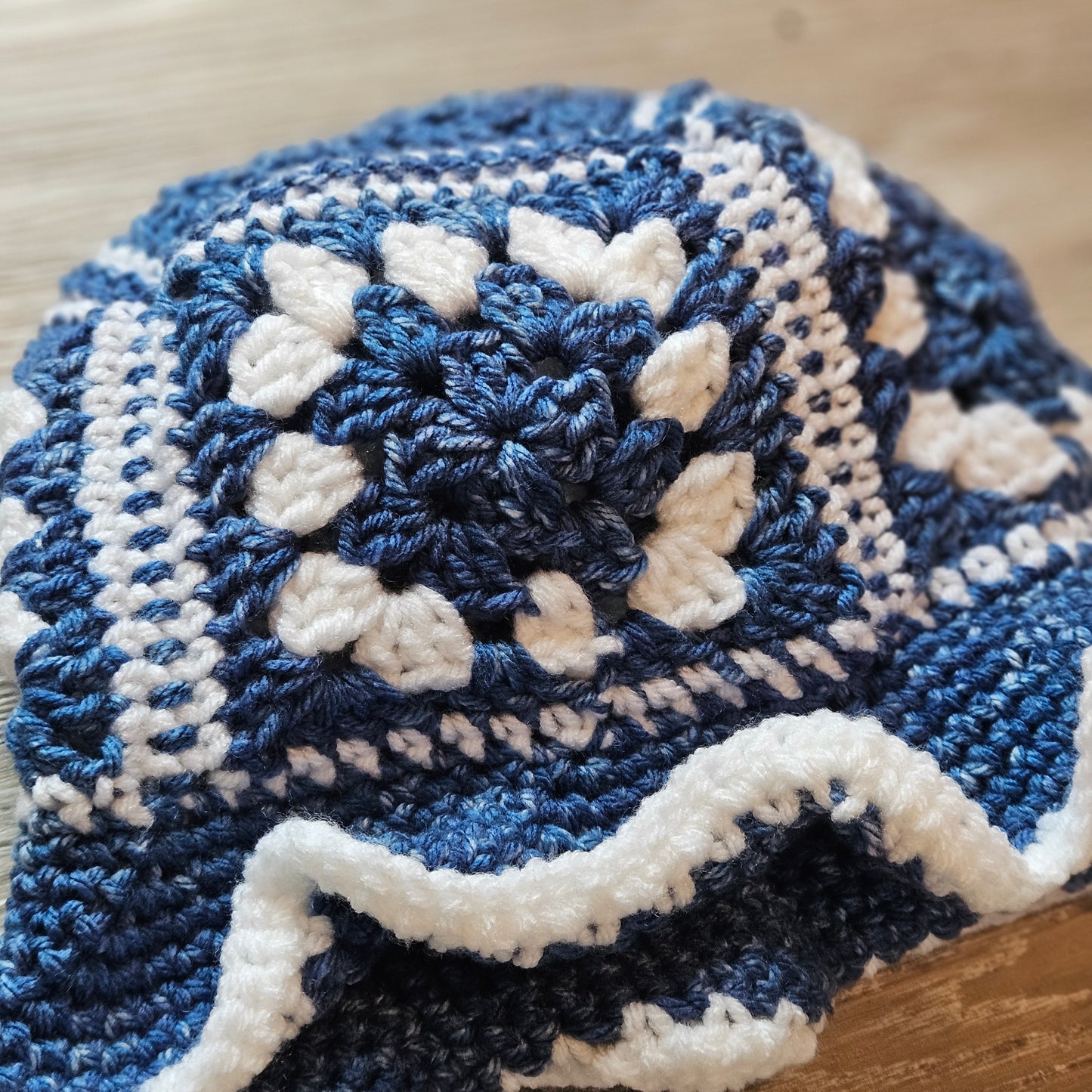 Crocheted Scrap Bucket Hat - Fine China
