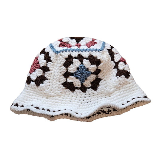 Crocheted Scrap Bucket Hat - Aurora