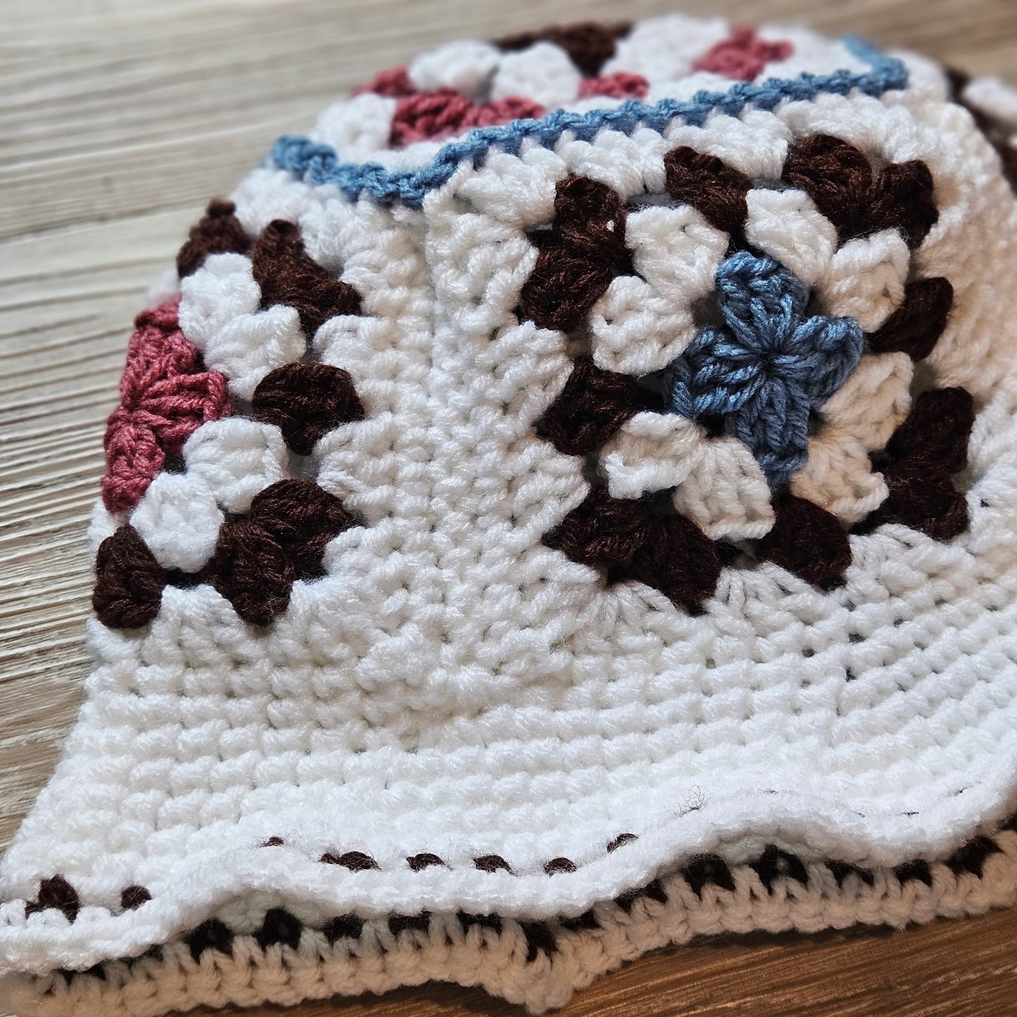 Crocheted Scrap Bucket Hat - Aurora
