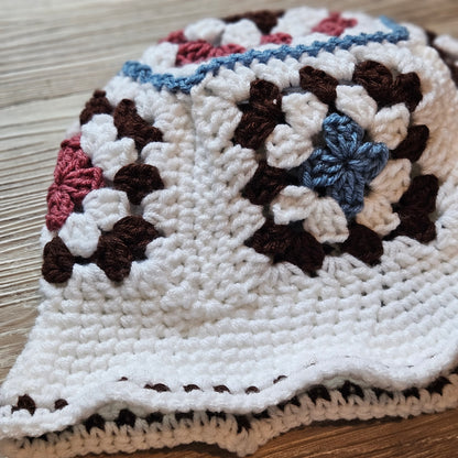 Crocheted Scrap Bucket Hat - Aurora