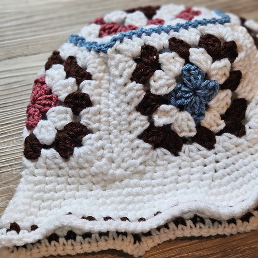 Crocheted Scrap Bucket Hat - Aurora