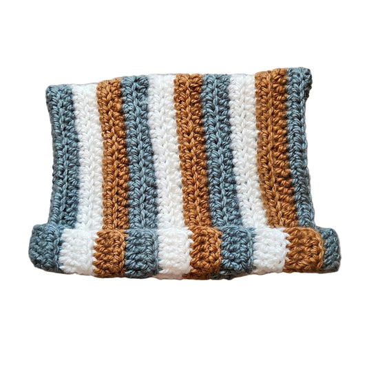 Crocheted Cat Beanie - Rib and Striped