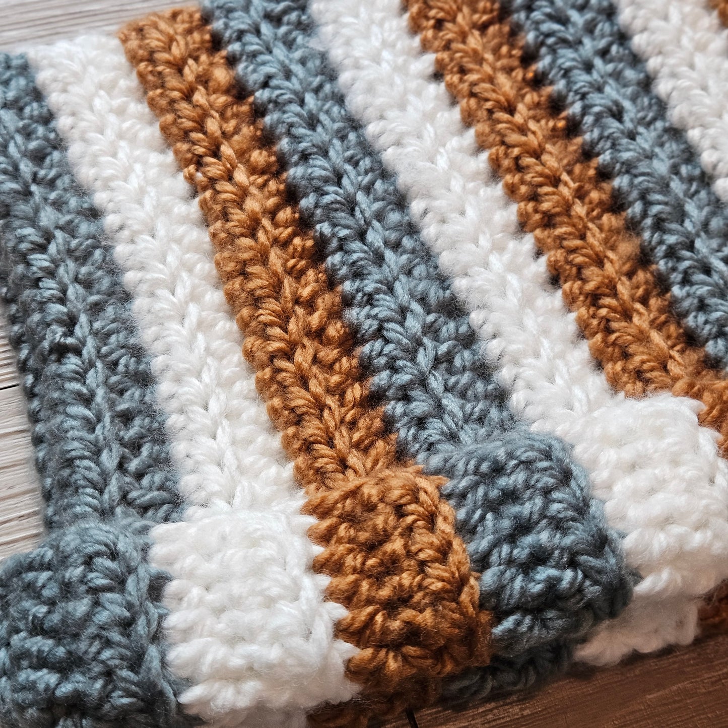 Crocheted Cat Beanie - Rib and Striped