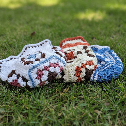 Crocheted Scrap Bucket Hat - Aurora
