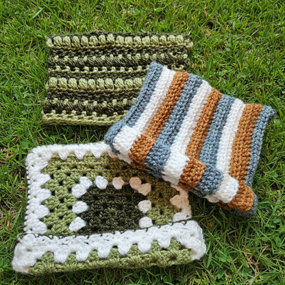 Crocheted Cat Beanie - Puff and Striped